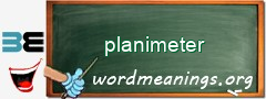 WordMeaning blackboard for planimeter